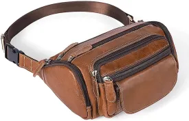 Vintage Large Capacity Outdoor Fanny Pack Crossbody Bag Shoulder(B)