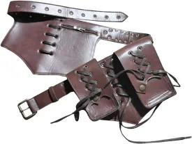 Vintage Waist Bag Adjustable Strap Retro Belt Pack for Women Men Outdoor Sports Cosplay