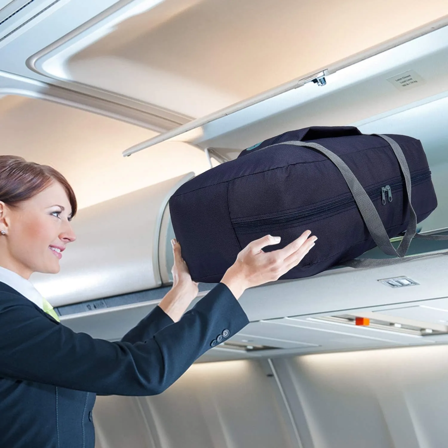 WANDF For Spirit Airlines Personal Item Bag 18x14x8 Travel Duffel Bag Underseat Foldable Carry-on Luggage for Women
