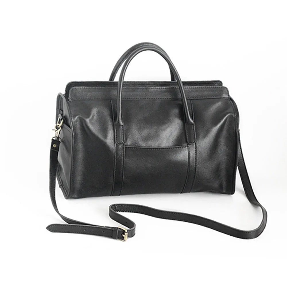YAAGLE Women Fashion Real Leather Zipper Top-handle Bag Tote YGPD2139