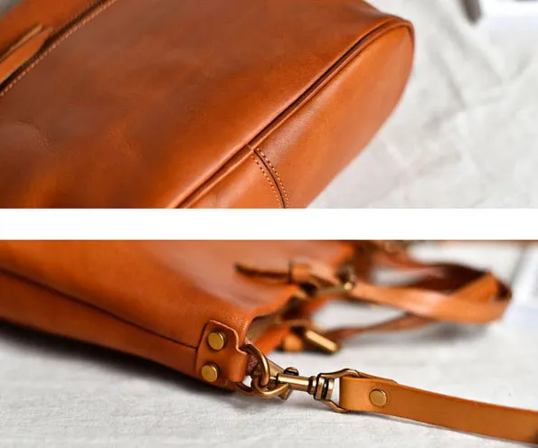 YAAGLE Women Street-chic Tanned Leather Handbag Tote YG57