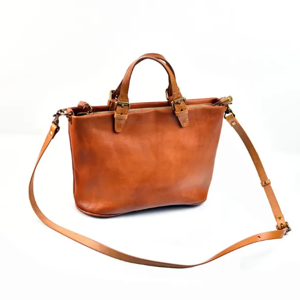 YAAGLE Women Street-chic Tanned Leather Handbag Tote YG57