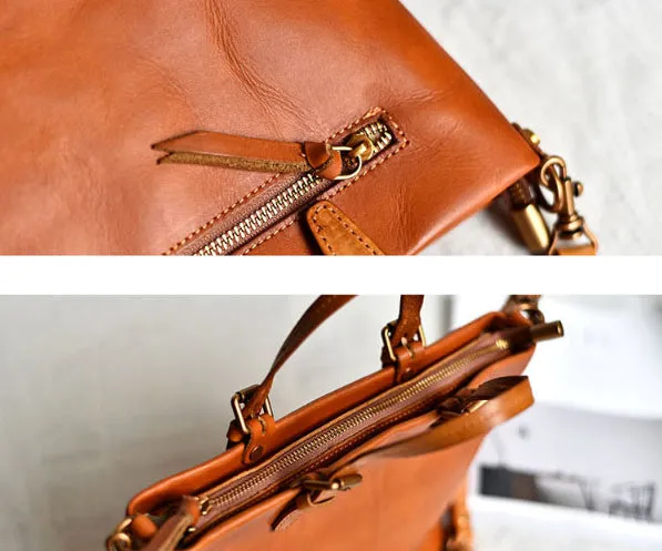 YAAGLE Women Street-chic Tanned Leather Handbag Tote YG57