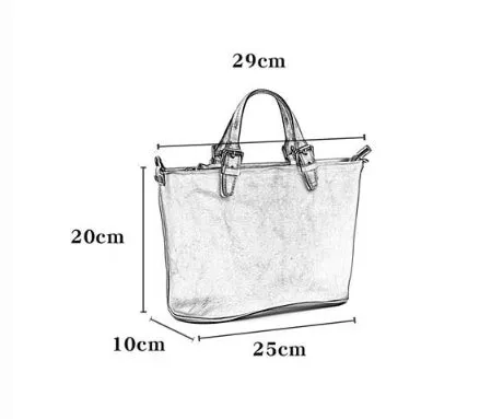 YAAGLE Women Street-chic Tanned Leather Handbag Tote YG57
